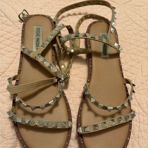 Steve Madden Women's Sandals with Studded Straps - Cream